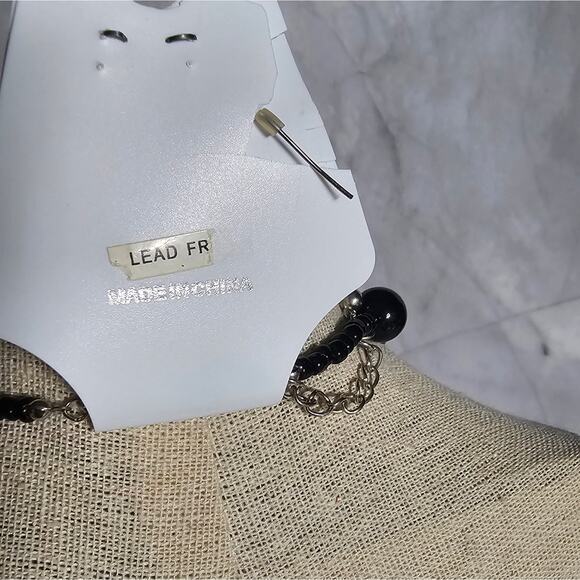 Boutique New multistone statement beaded mosaic necklace & earring set - Picture 7 of 9